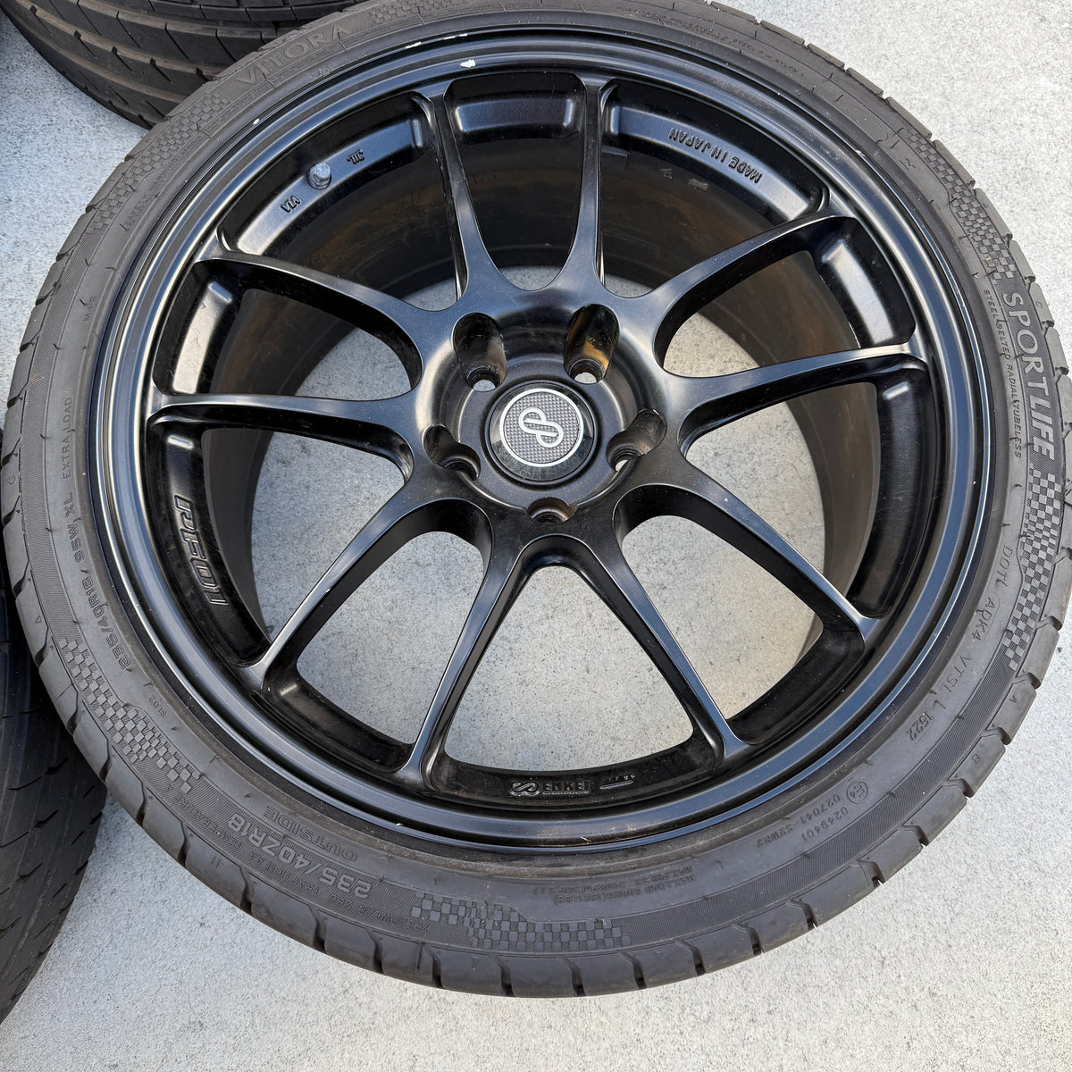Enkei PF01A 18x9.5 5x114.3 45mm Offset Black Wheel (for Ford Mustang) main image 0