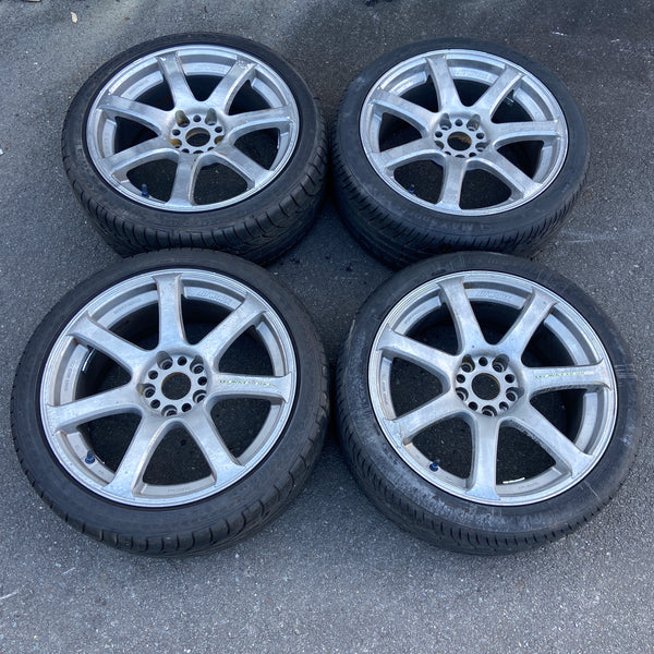 WORK XT7 18x8.5j+38 PCD114.3 マルチ ドリケツ Work Emotion XT7 18